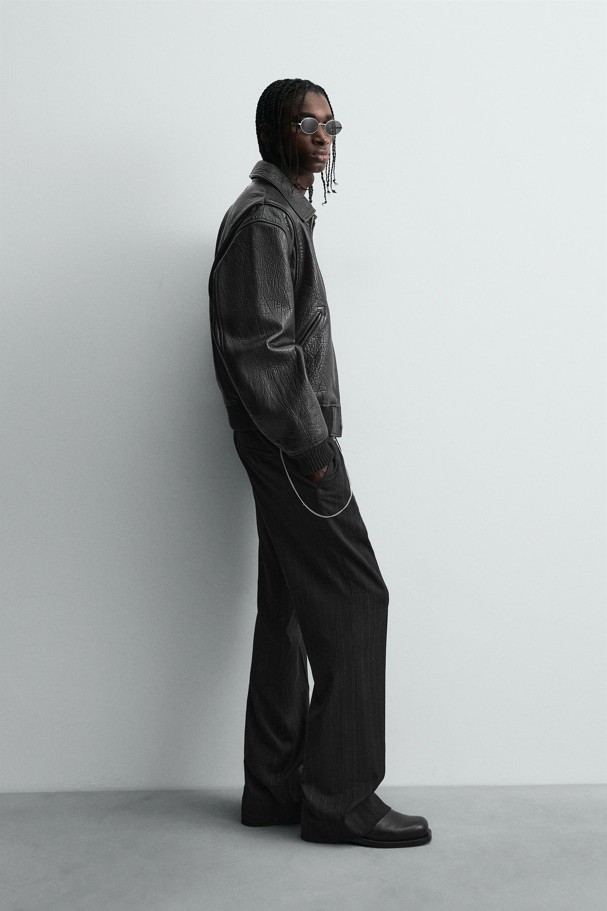 EMBOSSED LEATHER JACKET